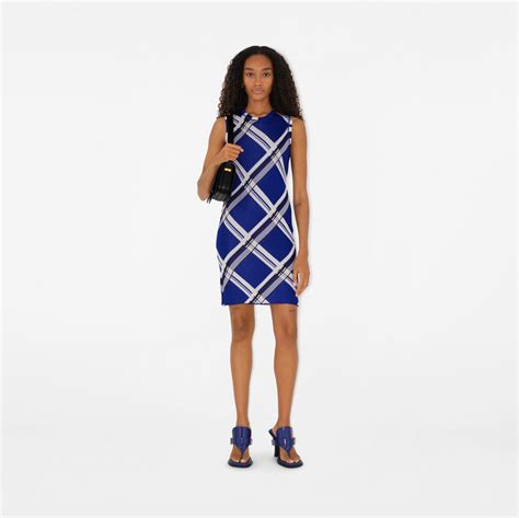 burberry silk crepon dress|Check Silk Dress in Knight .